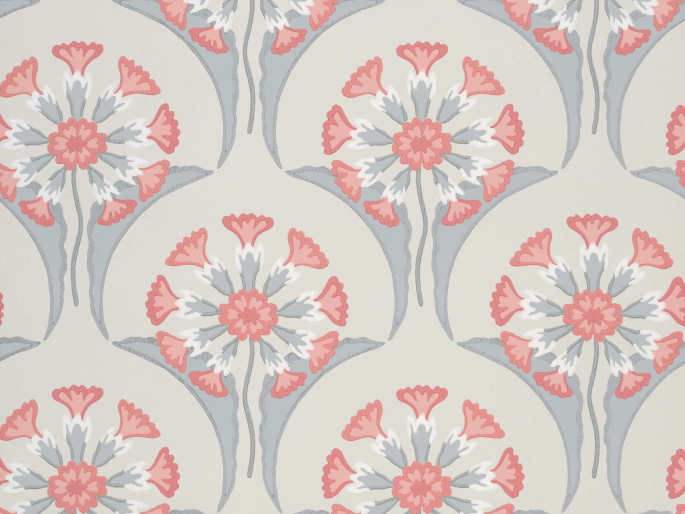 Little Greene papier peint à fleurs Hencroft - Bone China