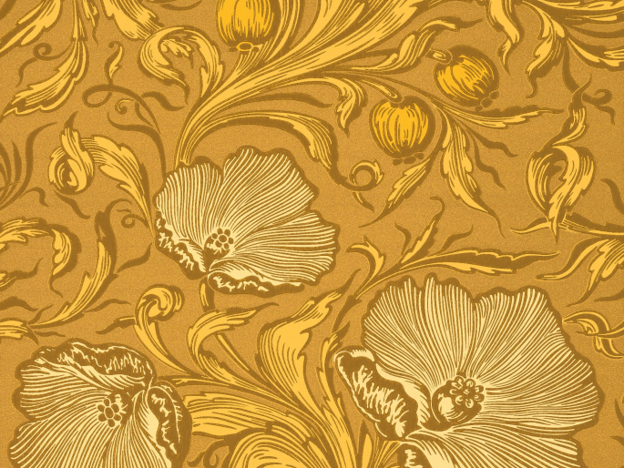 Little Greene Sentier des coquelicots - Jaune et rose