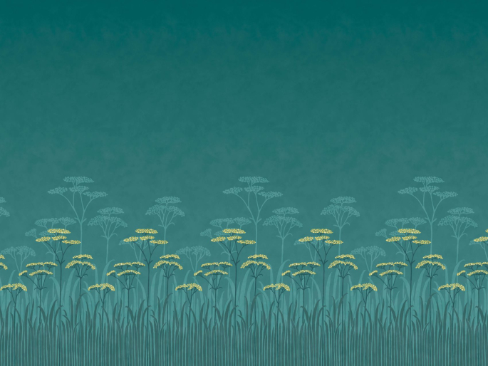 Achillea - Aurora papier peint de Little Greene