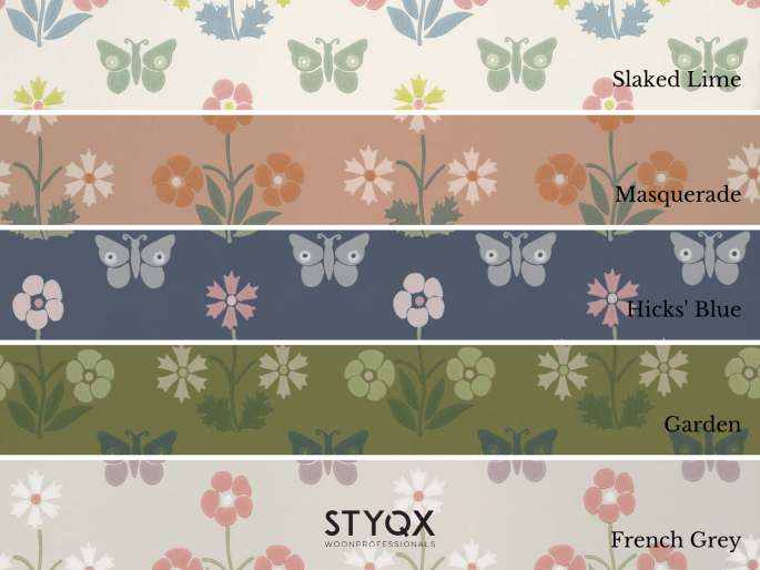 Little Greene Burges Butterfly - Hicks' Blue