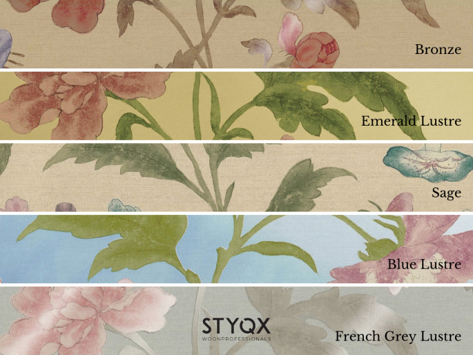 Little Greene Chine Rose - Emerald Lustre