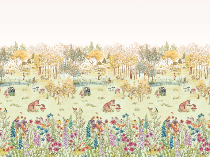 Little Greene papier peint La récolte forestière de Potter