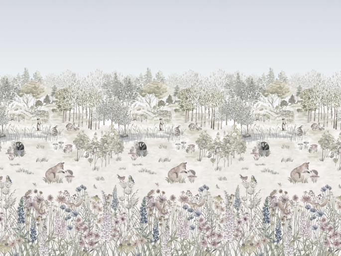 Little Greene papier peint Solstice forestier de Potter