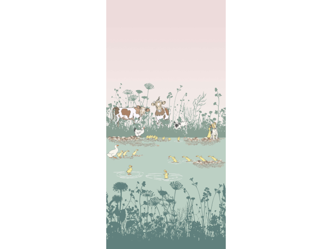 Little Greene papier peint Riverside Capers Quack motif détail