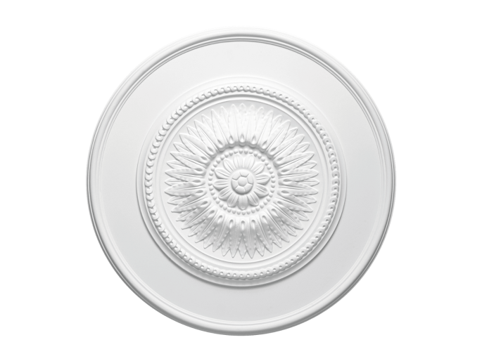 Ornement de plafond au design classique avec des fleurs
