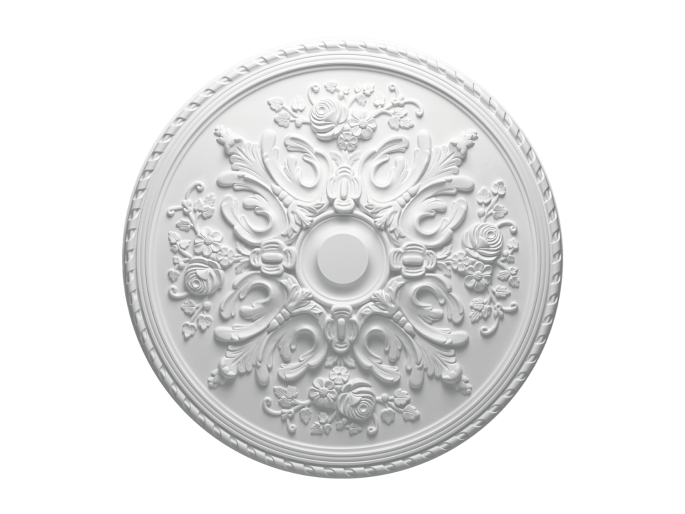 Rosace de plafond élégante à motifs de roses pour intérieur de luxe