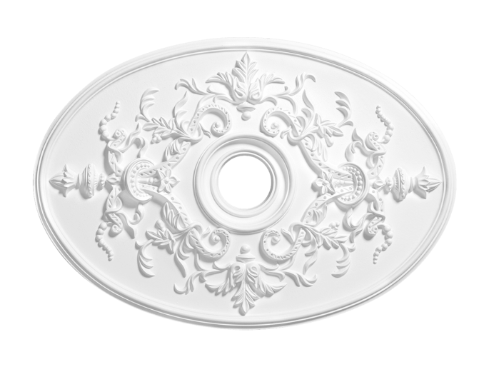 Grand ovale ornement de plafond