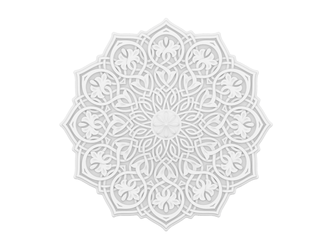 Plafond oriental de taille moyenne ornament
