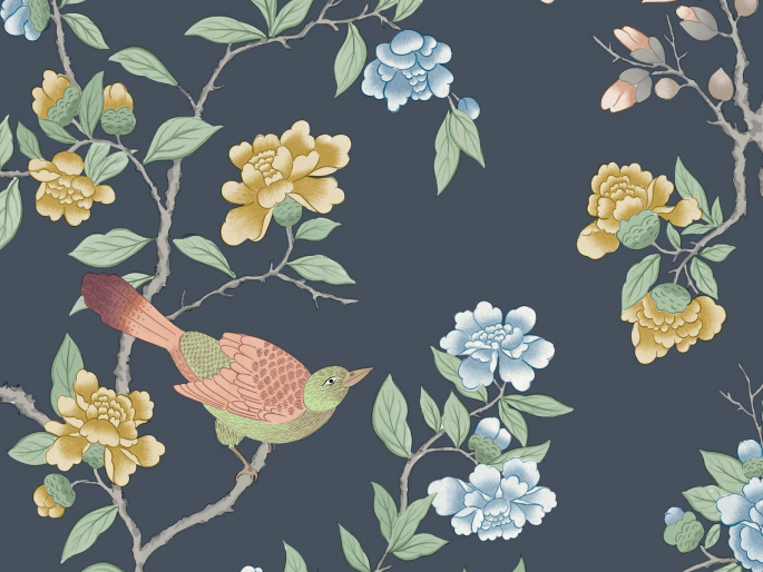 Aderyn - Hicks' Blue papier peint Little Greene