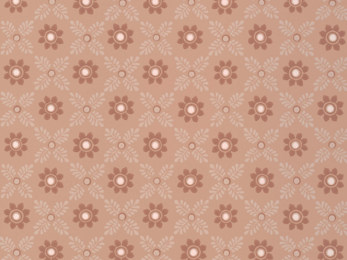 Little Greene papier peint avec plusieurs nuances de rose dans les fleurs et les feuilles Ditsy Block - Masquerade
