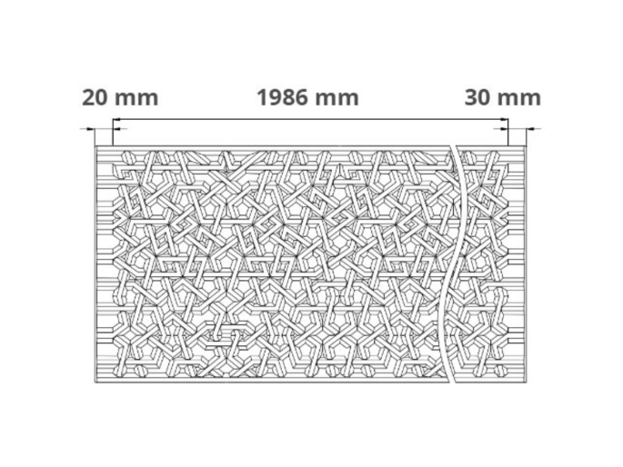 Gaudi flexible moulure décorative 1.51.518