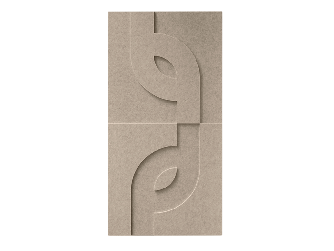 Maeven Art acoustique panneaux 3D Maya V - Beige (lot de 2)