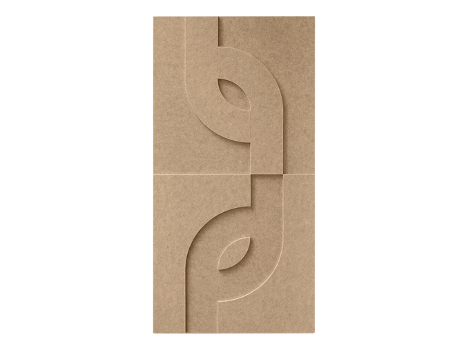 Maeven Art acoustique panneaux 3D Maya VI - Sable (lot de 2)